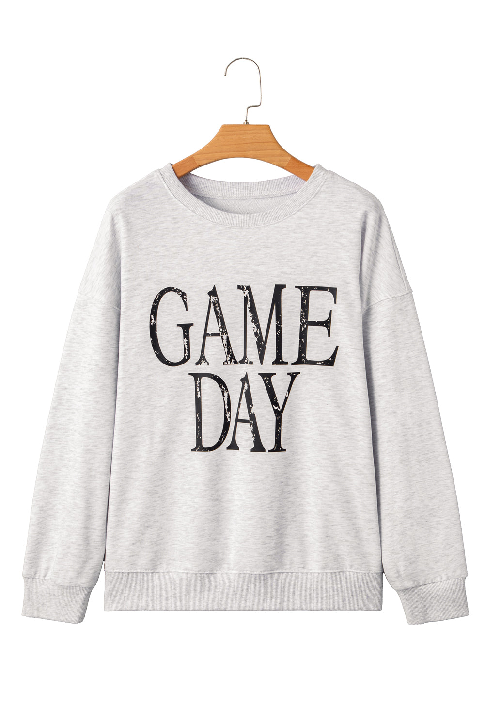 Blue Vintage Washed GAME DAY Graphic Baggy Sweatshirt
