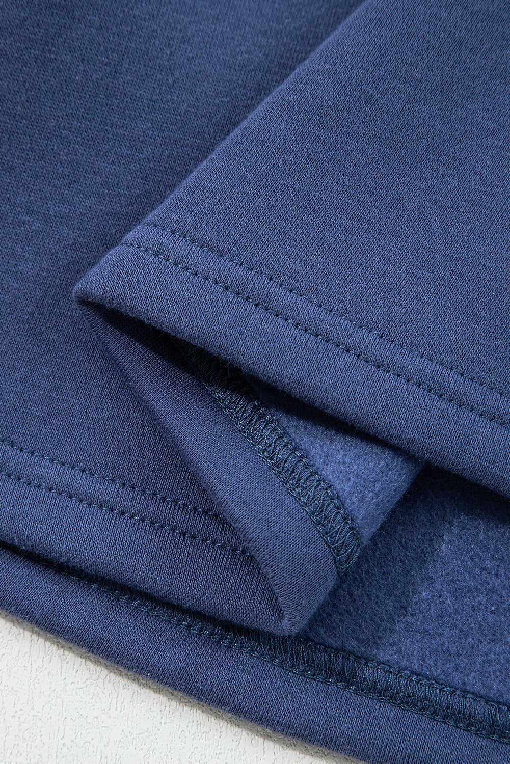 Dirty blue Fleece Lined Adjustable Drawstring Oversize Tunic Hoodie