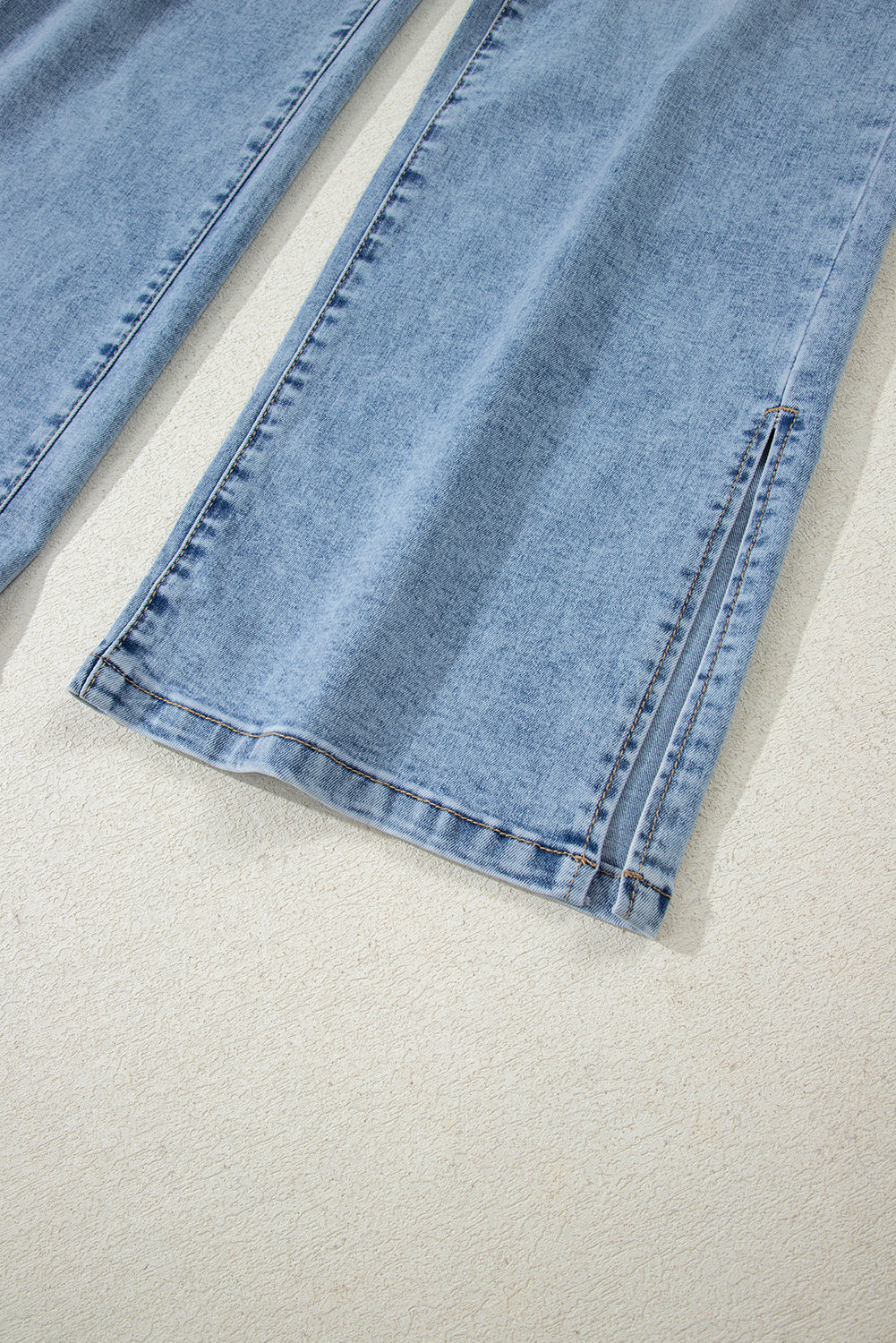 Myosotis Slit Leg High Rise Drawstring Casual Jeans