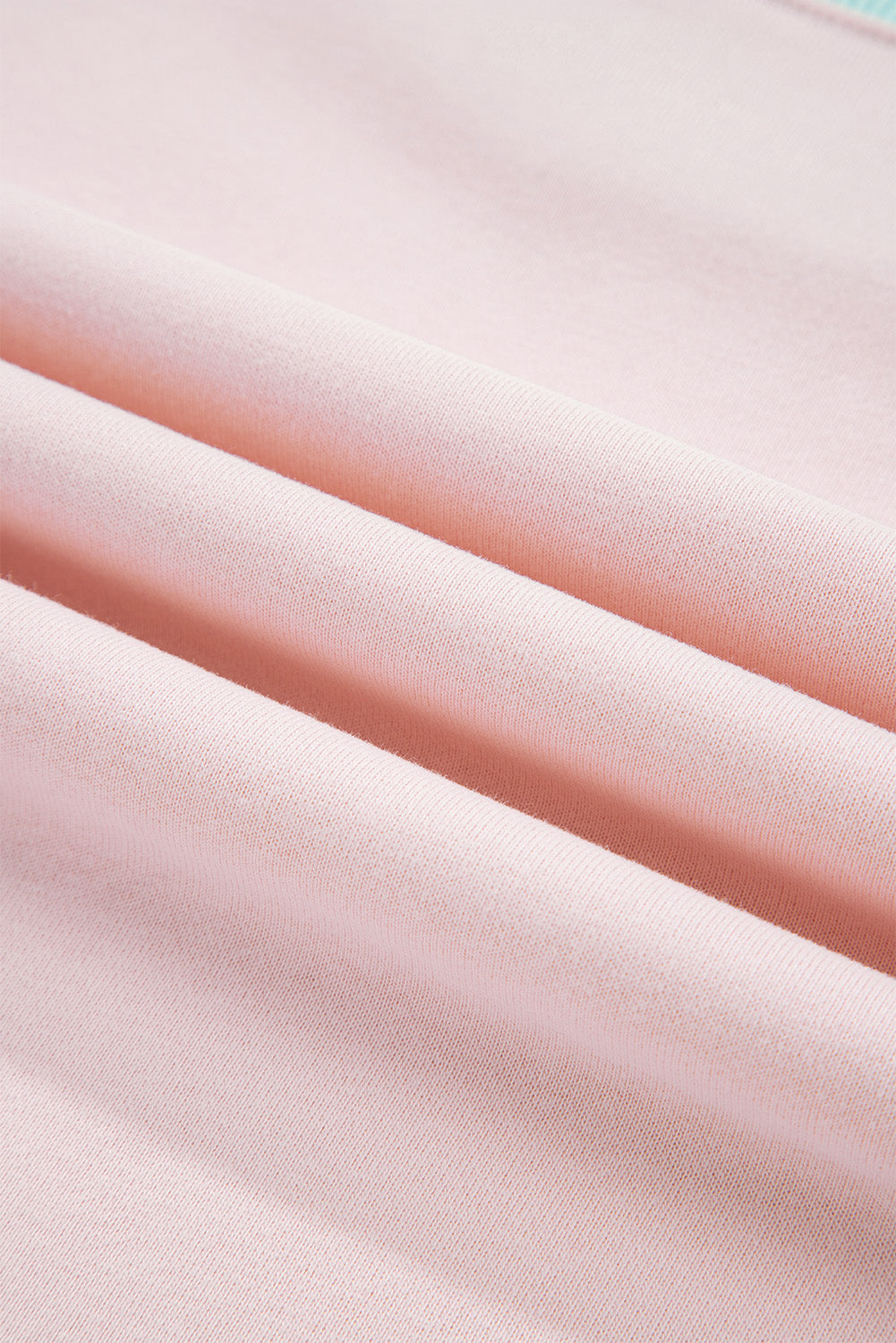 Delicacy Striped Colorblock Patchwork Drop Shoulder Sweatshirt