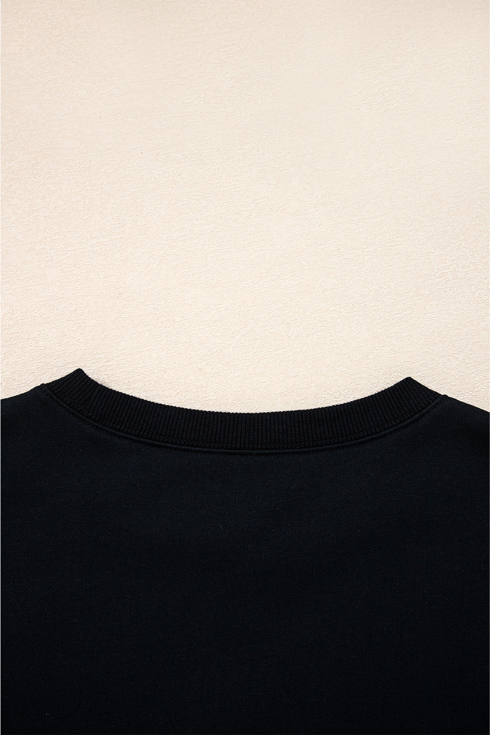 Black Varsity Striped Detail Drop Shoulder Oversized Sweatshirt