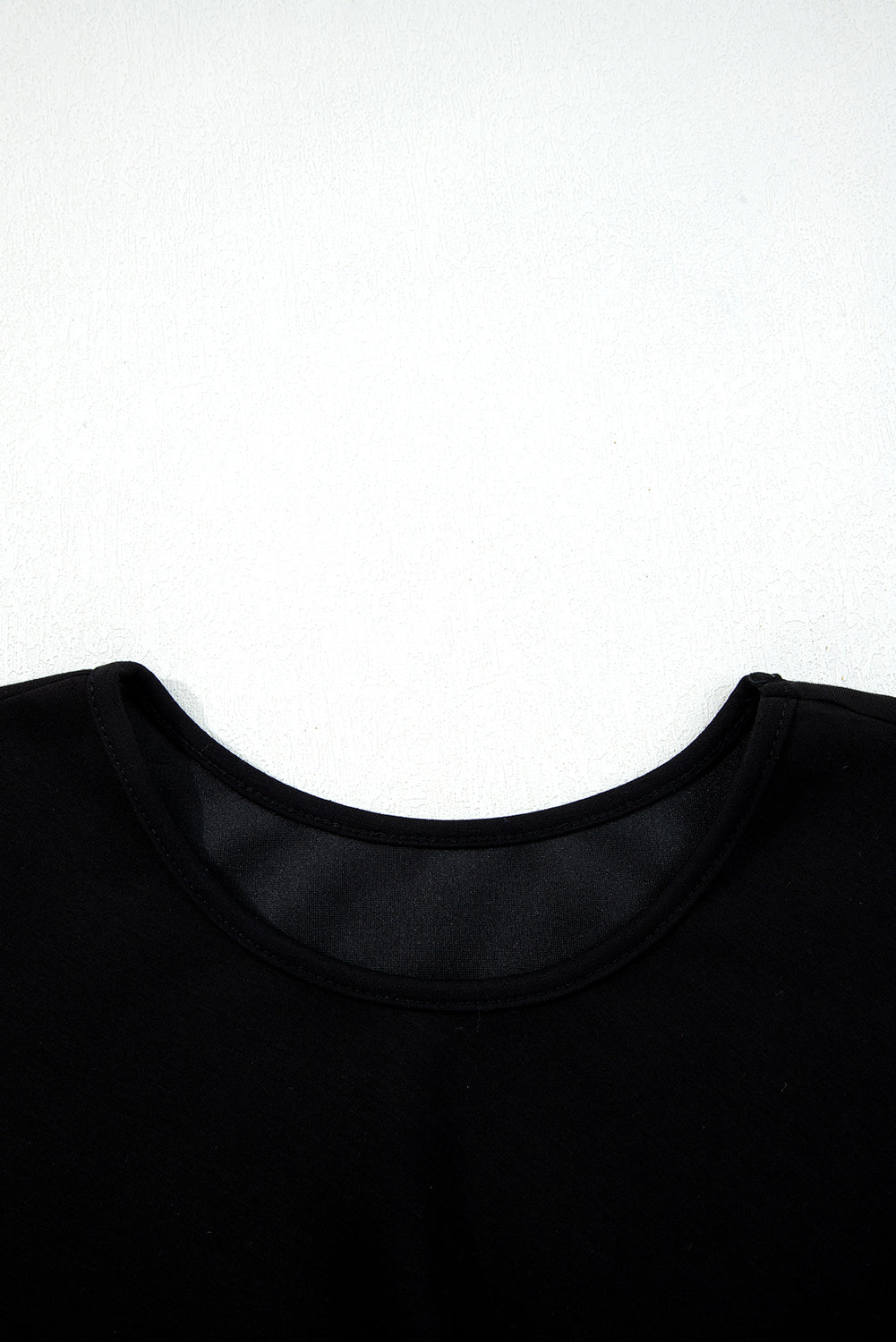 Black Solid Color Ruched Detail Long Sleeve Midi Dress