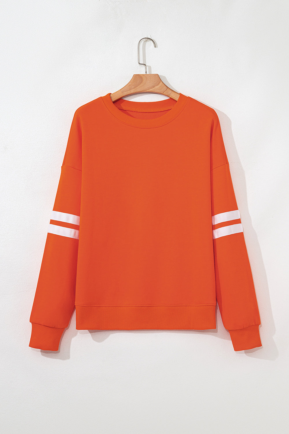 Evergreen Varsity Striped Detail Drop Shoulder Oversized Sweatshirt