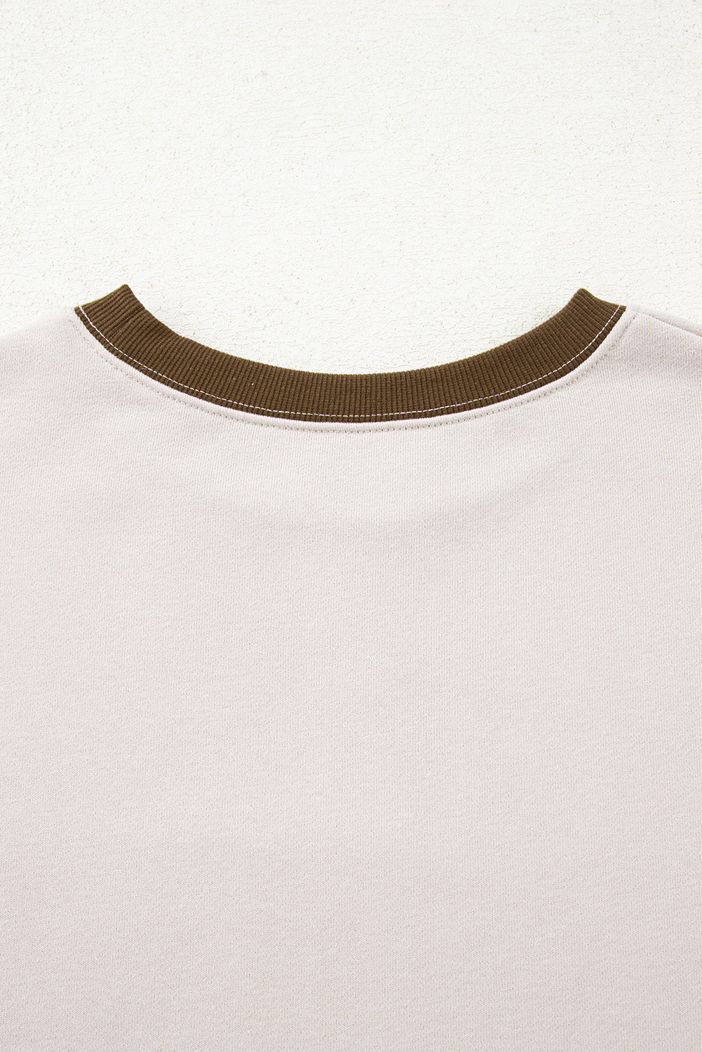 Parchment Striped Colorblock Patchwork Drop Shoulder Sweatshirt