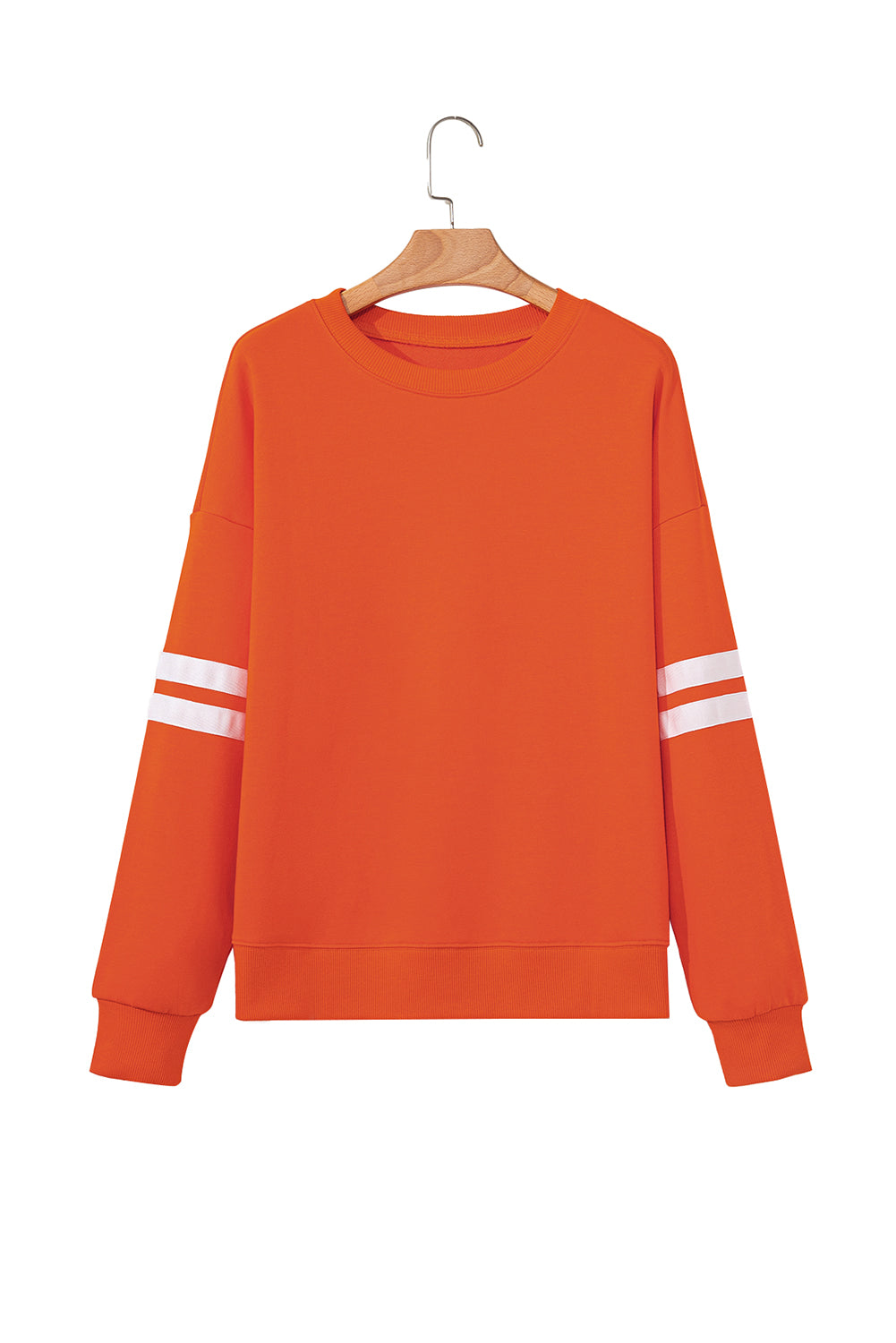 Evergreen Varsity Striped Detail Drop Shoulder Oversized Sweatshirt